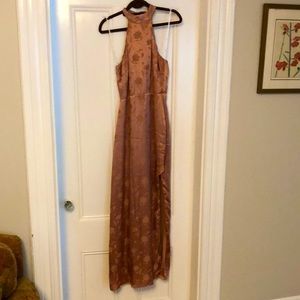 Lulus maxi high slit. Size S jacquard mauve